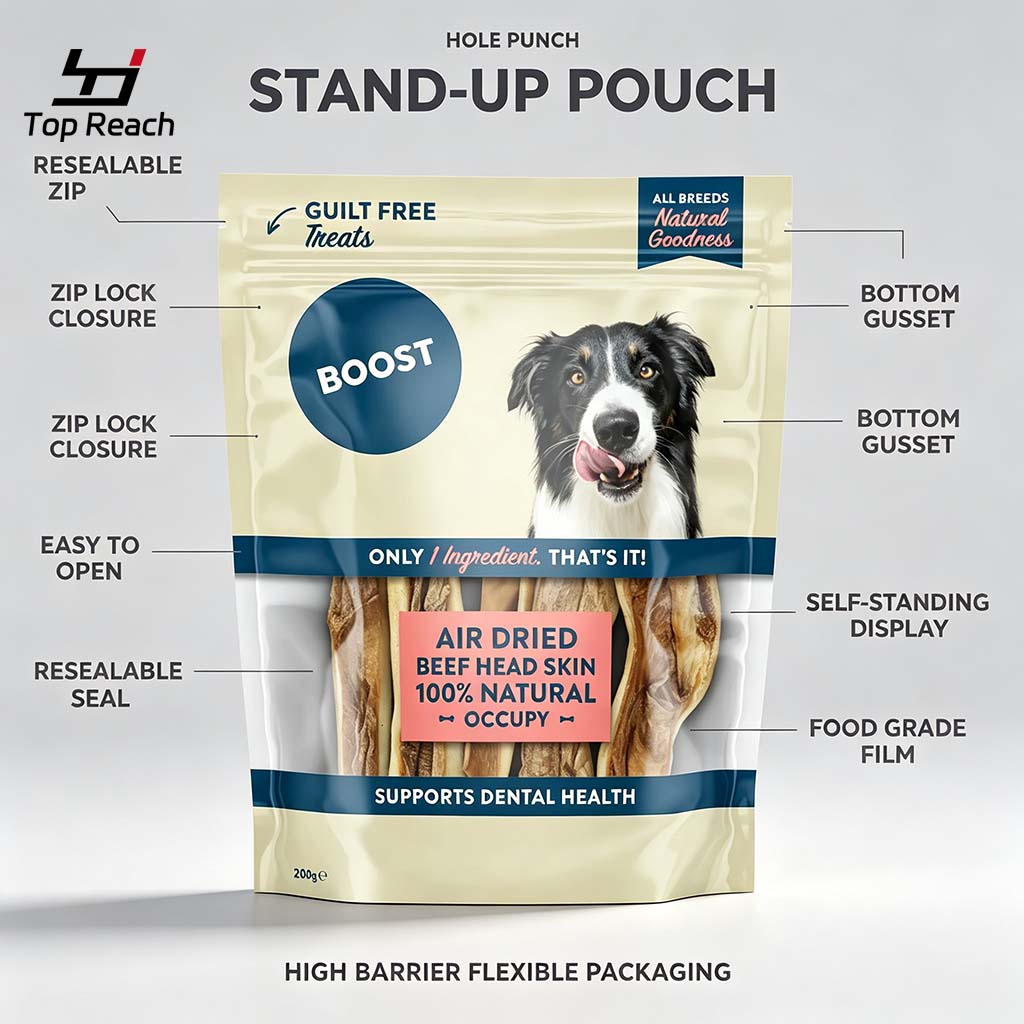 Stand‑Up Pouch for Air‑Dried Dog Dental Treats