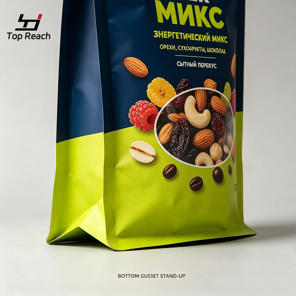 Stand-Up Resealable Pouch for Nut & Dried Fruit Energy Mix