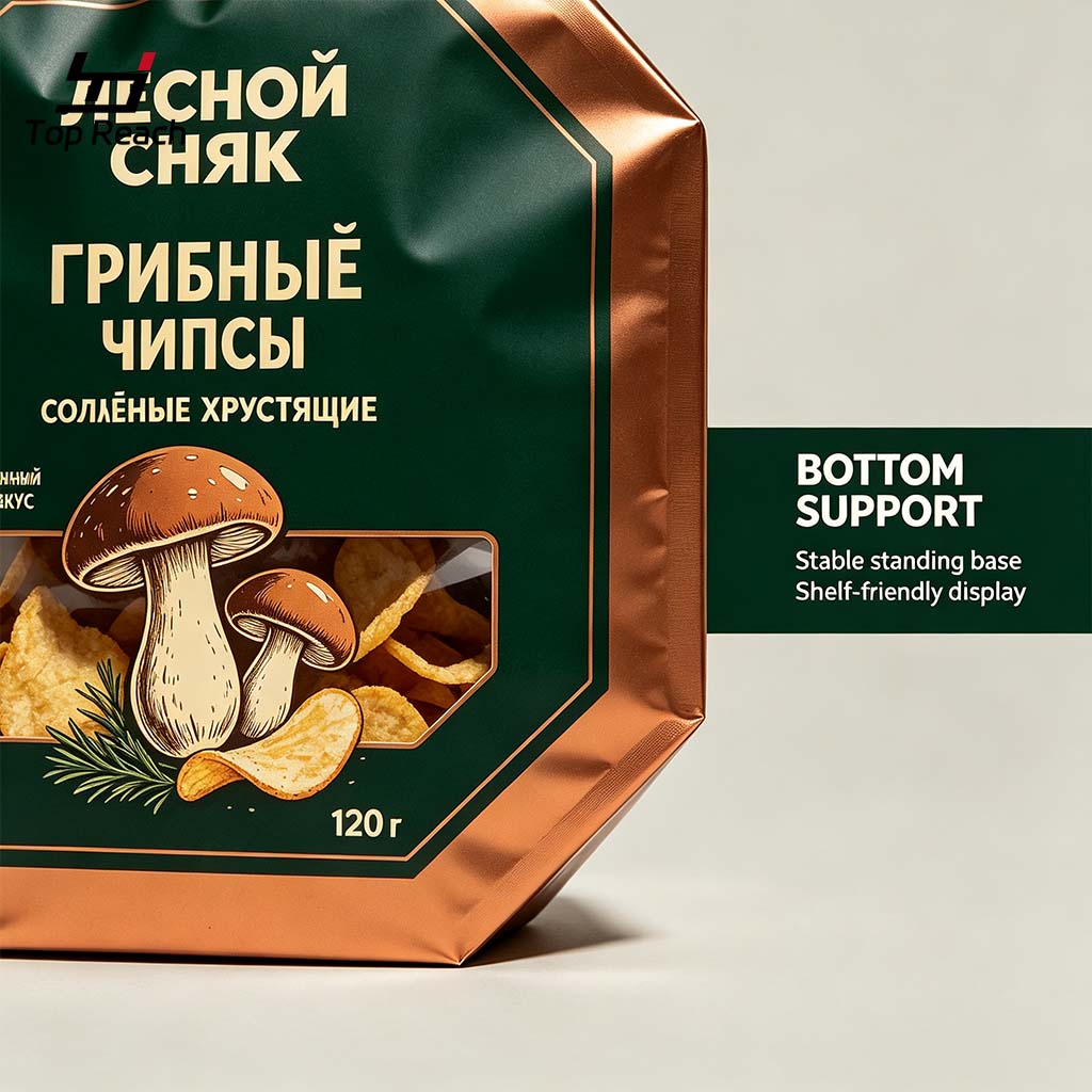 Special-Shaped Die-Cut Back-Seal Pouch with Window for Chips
