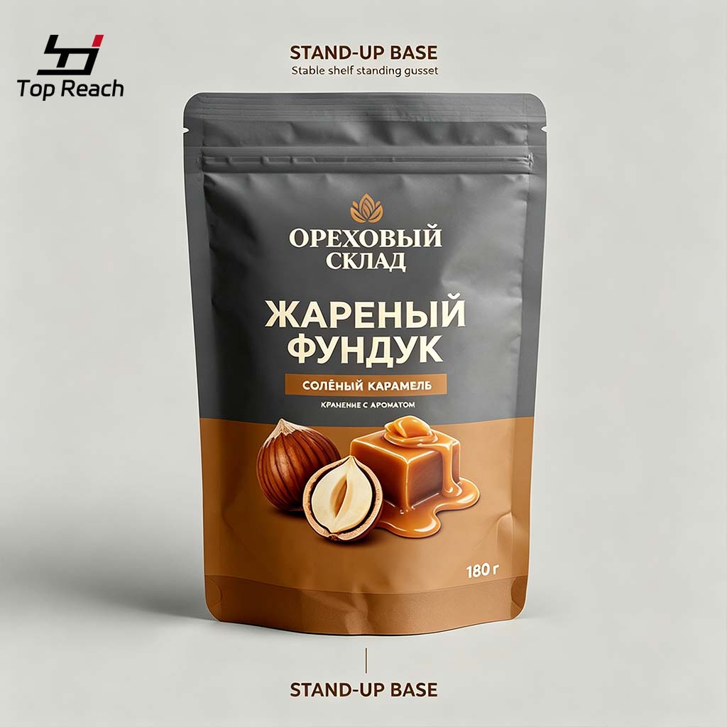 Stand‑Up Zipper Pouch for Nuts