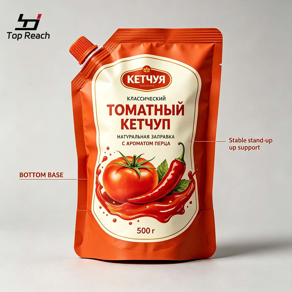 Spout Stand‑Up Pouch For Ketchup